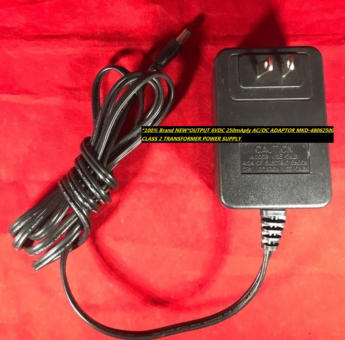*100% Brand NEW*OUTPUT 6VDC 250mAply AC/DC ADAPTOR MKD-48062500 CLASS 2 TRANSFORMER POWER SUPPLY *100% Brand NEW*OUTPUT 6VDC 250mAply AC/DC ADAPTOR MKD-48062500 CLASS 2 TRANSFORMER POWER SUPPLY